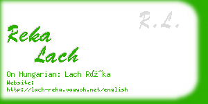 reka lach business card